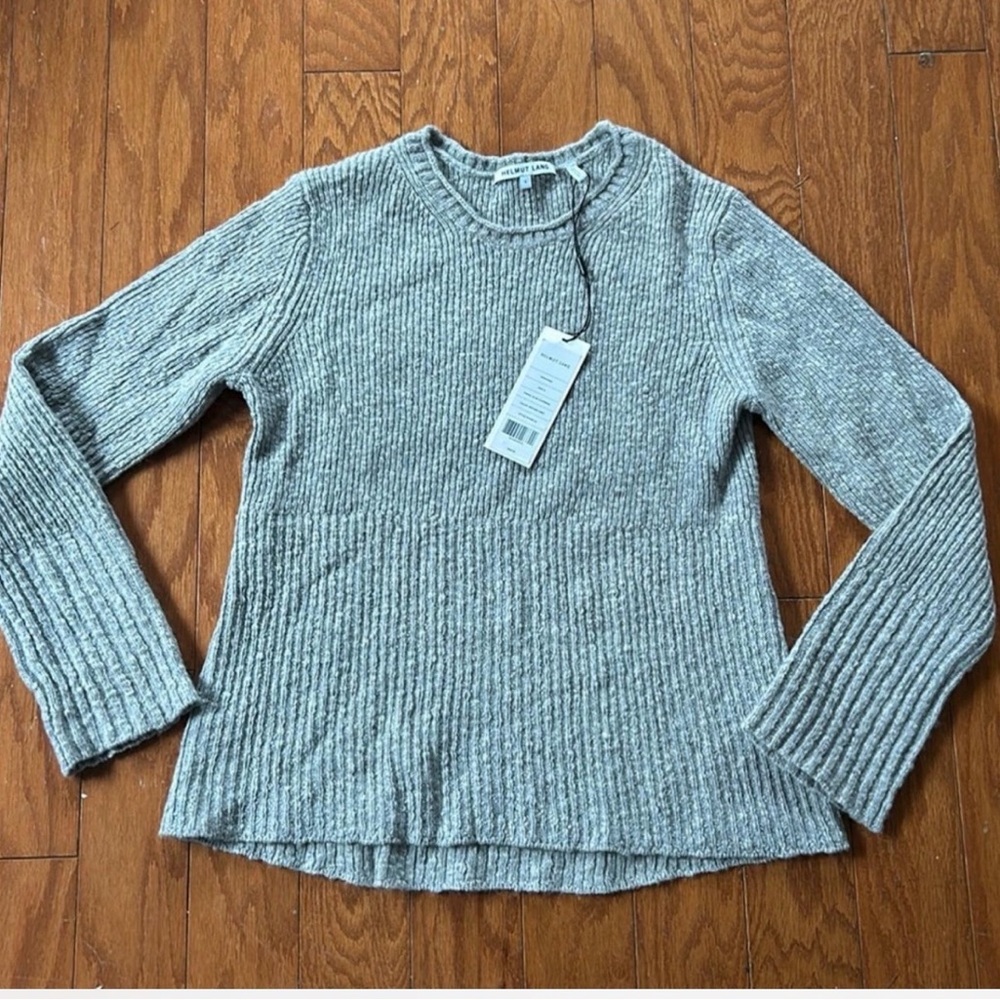 Helmut Lang Cashmere Blend Sweater NWT | Heather Grey | Size S